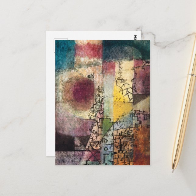 Carte Postale Sans titre 2 de Paul Klee, Art Abstrait (Devant/Arrière en situation)