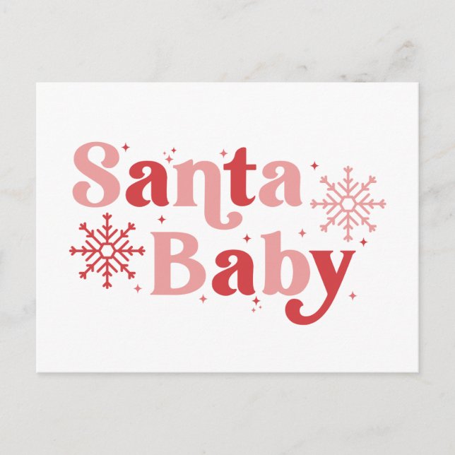 Carte Postale Santa Baby - Création de typographie de vacances a (Devant)