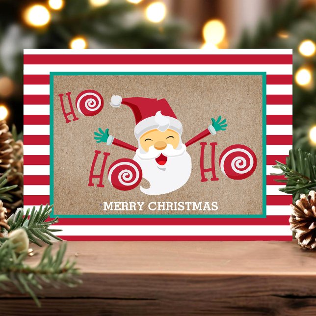 Carte Postale Santa Claus Pepperment Noël personnalisé (Créateur téléchargé)