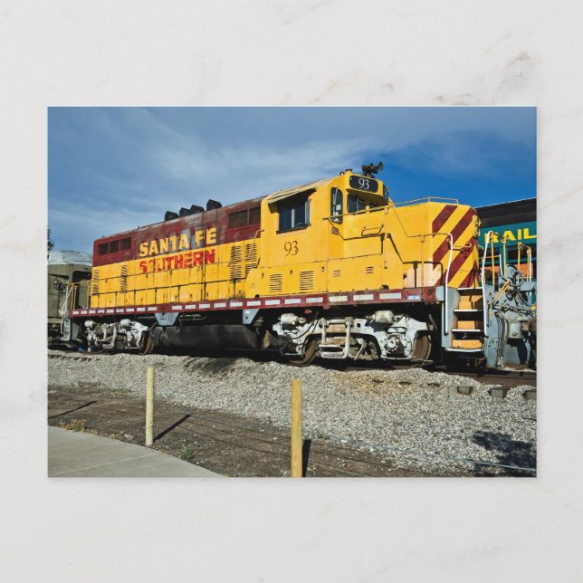 Carte Postale Santa Fe et no. 93 de diesel de Southern´s (Devant)