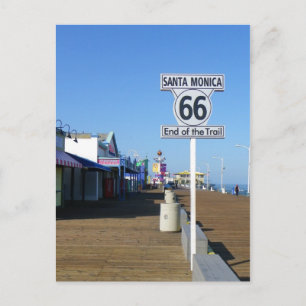 Carte Postale Santa Monica Route 66 Postcard!