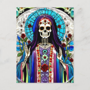 Carte Postale Santa Muerte Colorée 