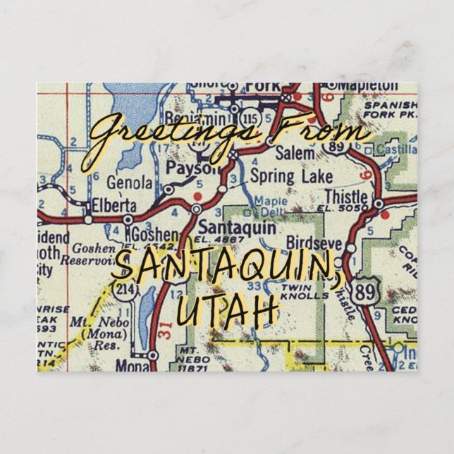 Carte Postale Santaquin Utah Vintage (Devant)