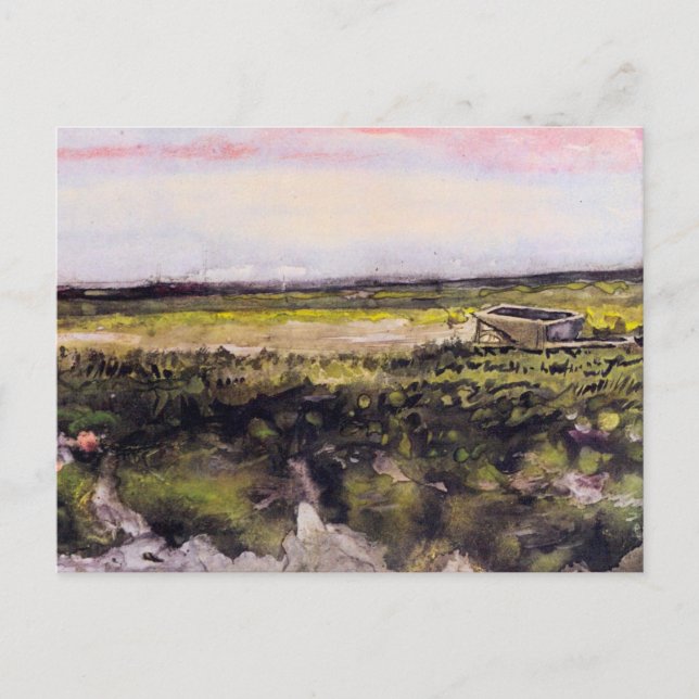 Carte Postale Santé avec brouette par Vincent van Gogh (Devant)