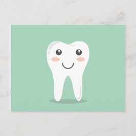 Carte Postale Santé dentaire - dent heureuse, souriante