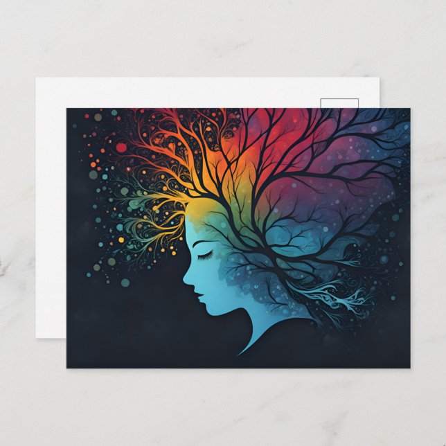 Carte Postale Santé mentale Art abstrait (Devant / Derrière)