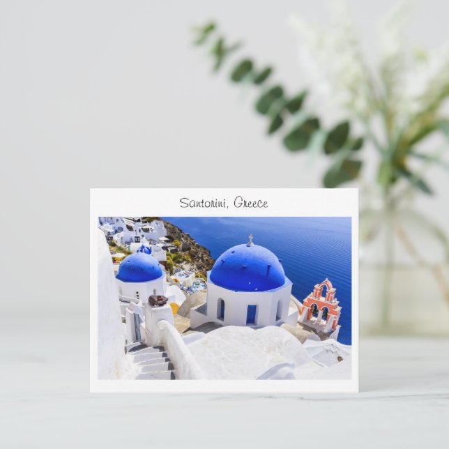 Carte Postale Santorin en Grèce (Debout devant)
