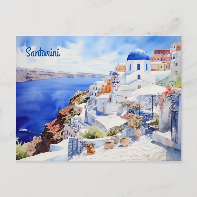 Carte Postale Santorin Grèce (Devant)