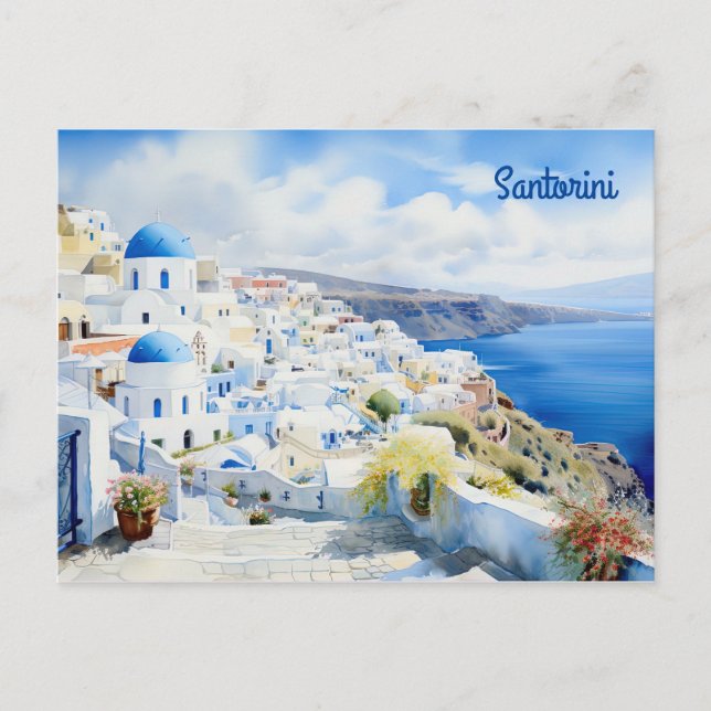 Carte Postale Santorin Grèce (Devant)