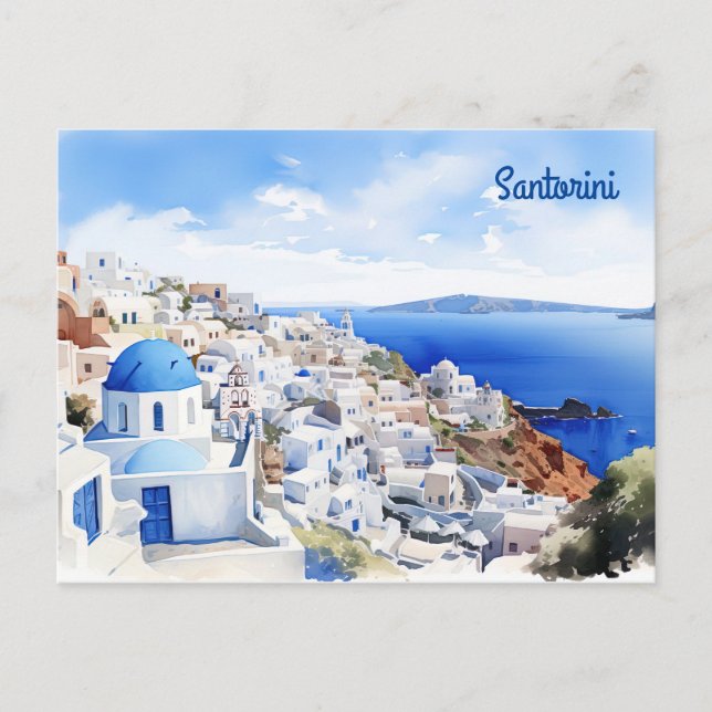Carte Postale Santorin Grèce (Devant)