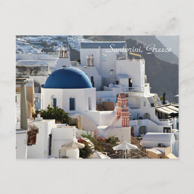 Carte Postale Santorin, Grèce, Village d'Oia, Photographie (Devant)