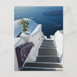 Carte Postale Santorini Oia Steps, Grèce