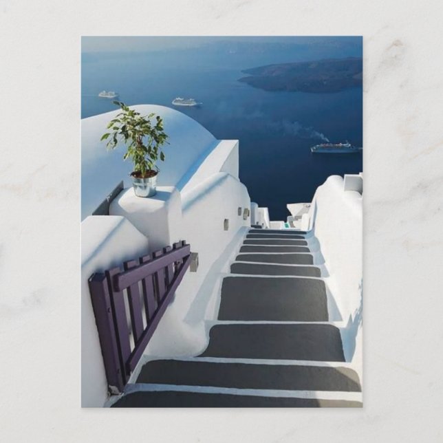 Carte Postale Santorini Oia Steps, Grèce (Devant)
