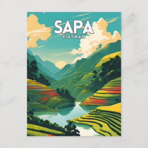 Carte Postale Sapa Vietnam Vintage