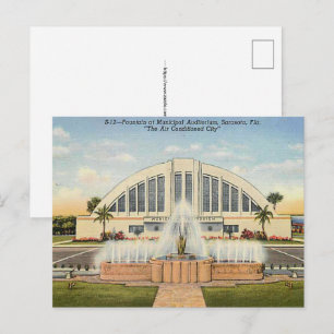 Carte Postale Sarasota FL Municipal Auditorium