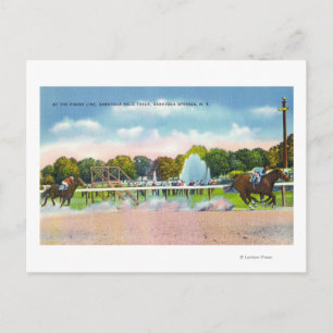 Carte Postale Saratoga Race Track - Vue de la ligne d'arrivée
