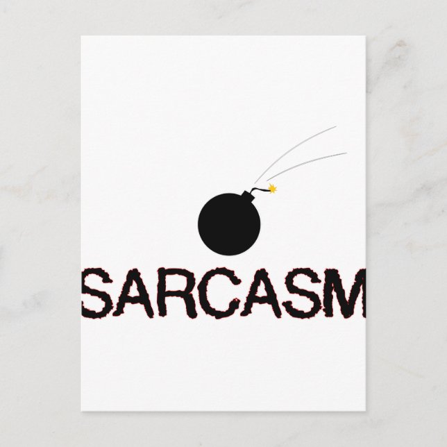 Carte Postale Sarcasme bombardée (Devant)