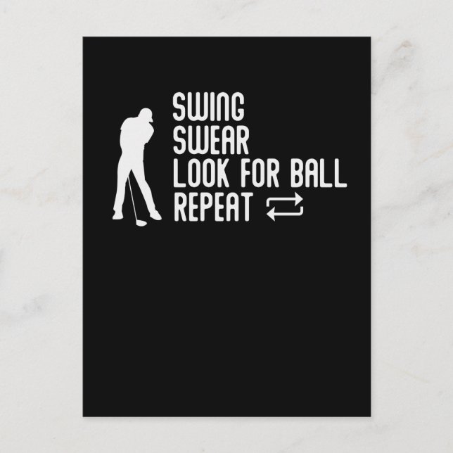 Carte Postale Sarcastic Golf Plaisanterie Golf Course Humour Gol (Devant)