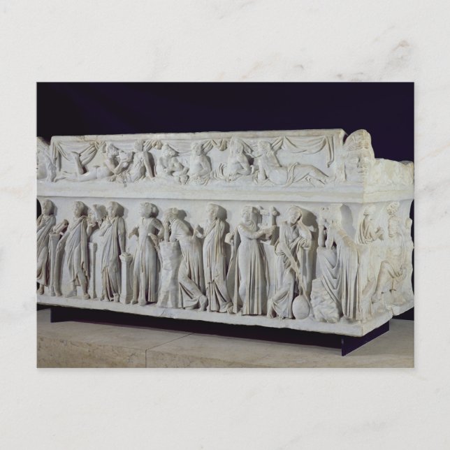 Carte Postale Sarcophage à la frise des Neuf Muses (Devant)