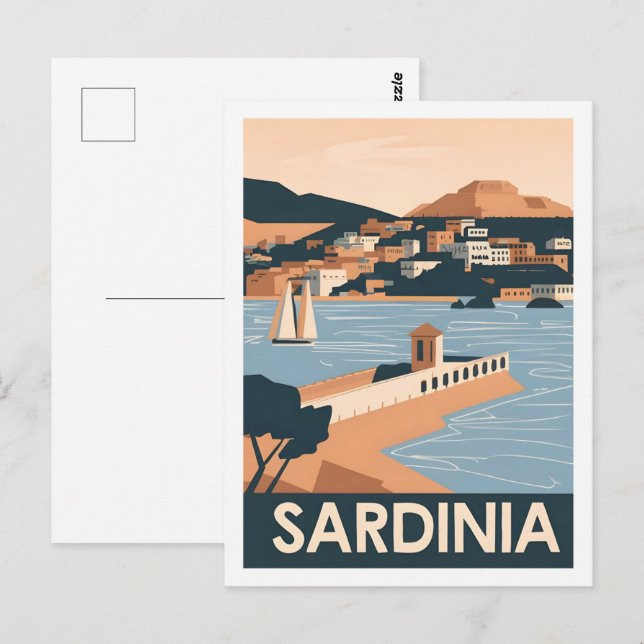 Carte Postale Sardaigne Italie Lieu de voyage célèbre (Devant / Derrière)