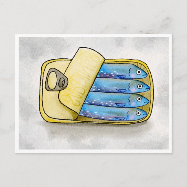 Carte Postale Sardines, HEY (Devant)