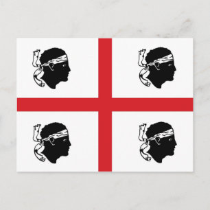 Carte Postale sardinia drapeau italie île ethnique