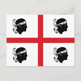 Carte Postale sardinia drapeau italie île ethnique