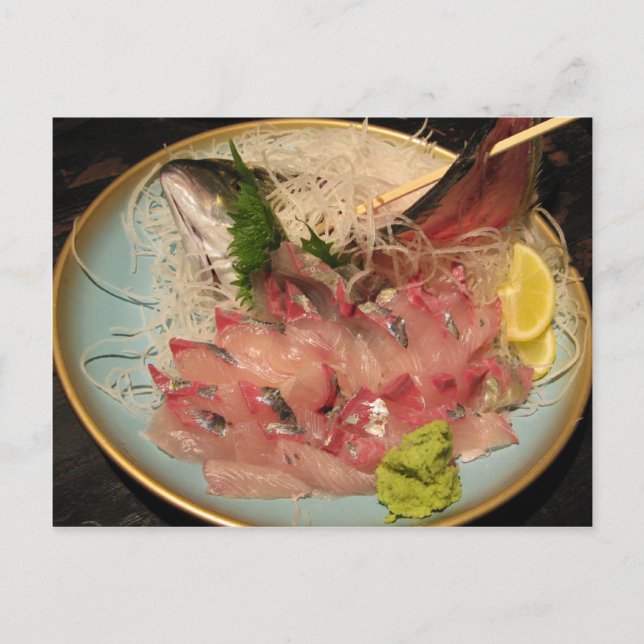 Carte Postale Sashimi 刺 身 ... Nourriture japonaise (Devant)