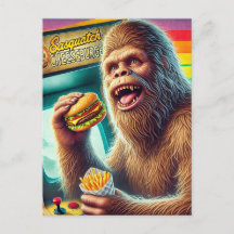 Sasquatch Cheeseburger et Fries Retro Arcade