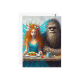 Carte Postale Sasquatch et le pique-nique des fées