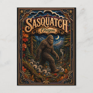 Carte Postale Sasquatch Oregon Popcut Légendes