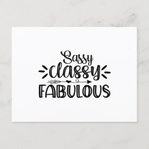 Carte Postale Sassy classe fabuleux