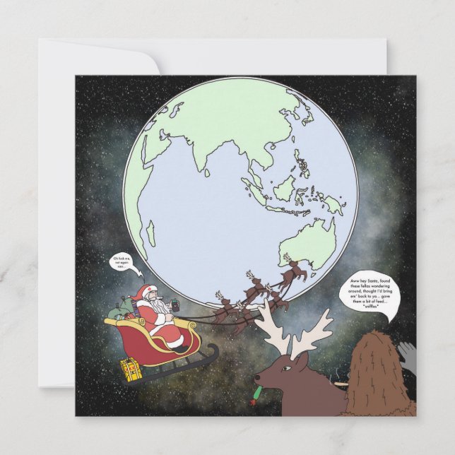 Carte postale Sassy et Père Noël (Devant)