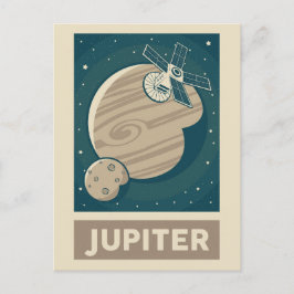Carte Postale Satellite Jupiter Retro Galaxy