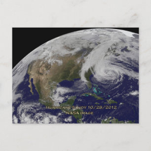 Carte Postale Satellite View of Hurricane Sandy