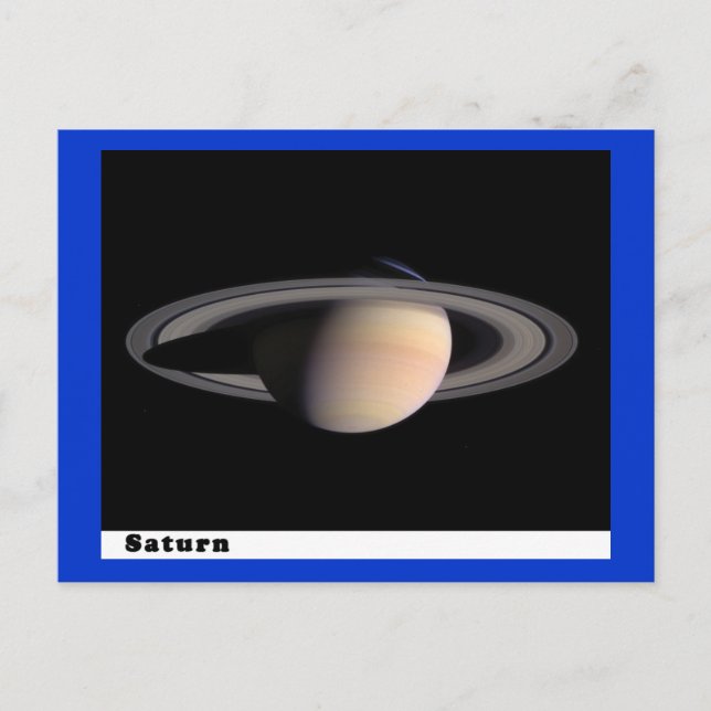 Carte Postale Saturne avec anneaux (Devant)