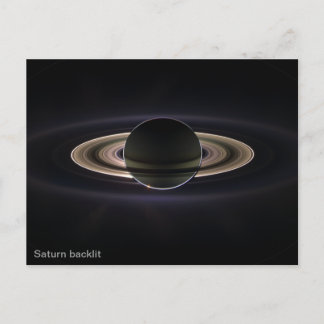 Carte Postale Saturne rétroéclairée