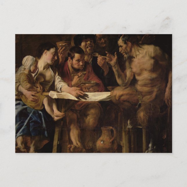 Carte Postale Satyr et Paysan, 1620 (Devant)