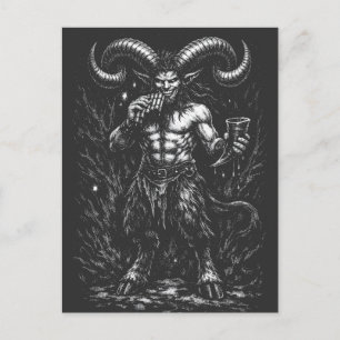 Carte Postale Satyre d'hiver cornu — par BurnsInHell