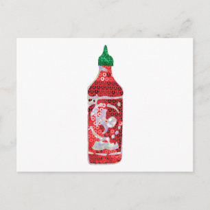 Carte Postale sauce chaude à paillettes