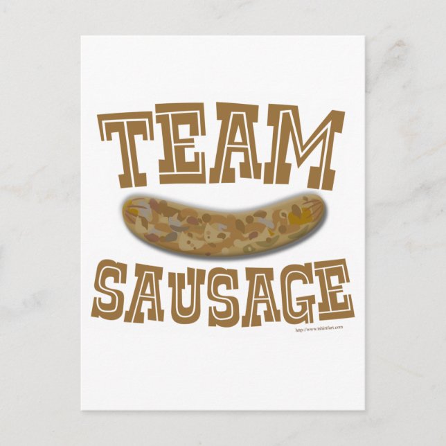 Carte Postale Saucisse de l'équipe (Devant)