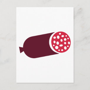 Carte Postale Saucisse de Salami Pepperoni
