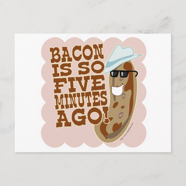 Carte Postale Saucisson Vs. Bacon (Devant)