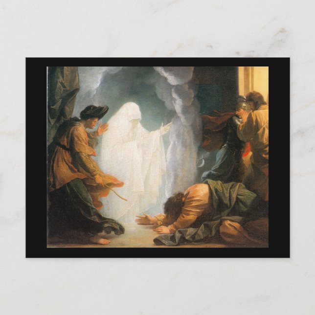Carte Postale Saul et la sorcière d'Endor, par Benjamin West (Devant)