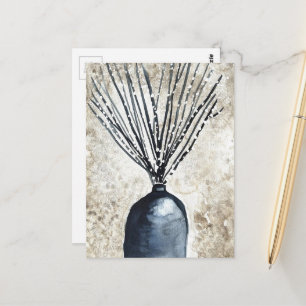 Carte Postale Saule dans un vase aquarelle