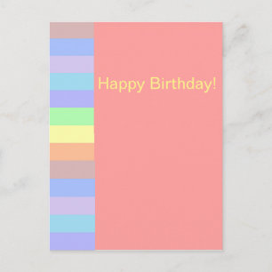 Carte Postale Saumon rose pastel