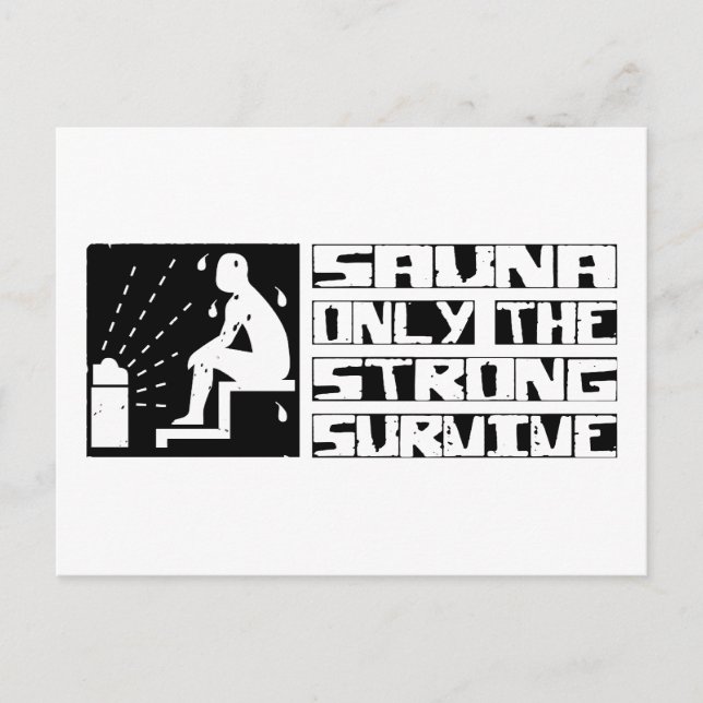 Carte Postale Sauna Survivre (Devant)