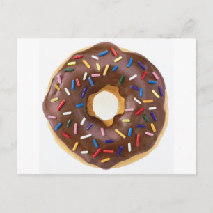 Carte Postale Saupoudrer de chocolat Doughnut