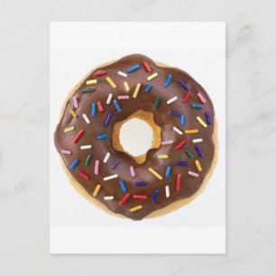 Carte Postale Saupoudrer de chocolat Doughnut