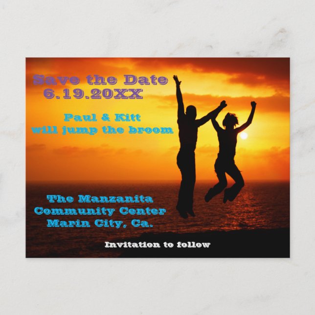 Carte Postale Sauter le balai (Devant)